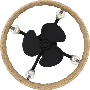 Islander 4 Light Fandelier in Matte Black 2