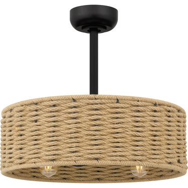 Islander 4 Light Fandelier in Matte Black 3