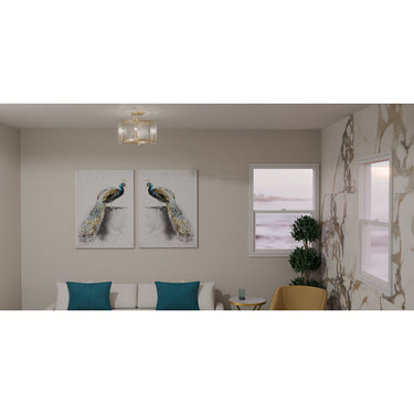 Jolie 4 Light Semi-Flush Mount in Light Gold 3