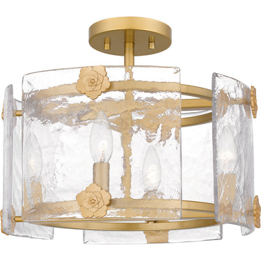 Jolie 4 Light Semi-Flush Mount in Light Gold 1