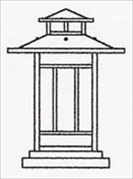 KC-12 Arroyo Craftsman Kennebec 12" Outdoor Column Mount - Crescent Harbor