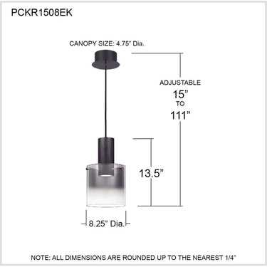 Kilmer Mini Pendant in Earth Black 4