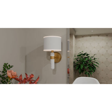 Kimberly 1 Light Wall Sconce in Brushed Weathered Brass 2