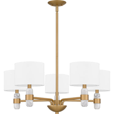 Kimberly 5 Light Chandelier in Brushed Weathered Brass 3