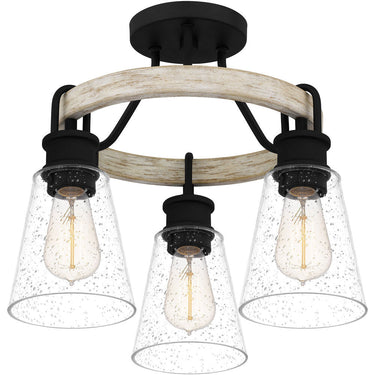 Kingsbridge 3 Light Semi-Flush Mount in Earth Black 1