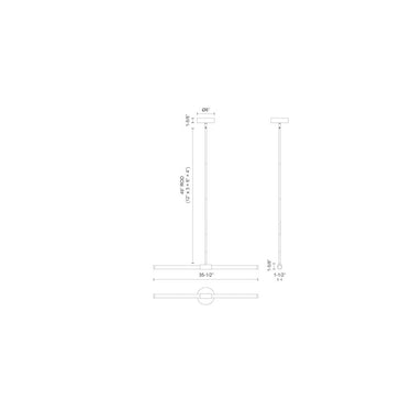 Kuzco Akari LP18537 37 Inch LED Linear Pendant 3