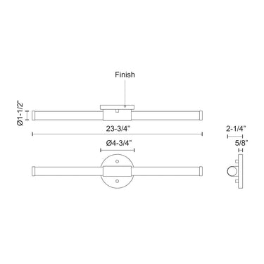Kuzco Akari VL18524 24 Inch LED Vanity Light 2
