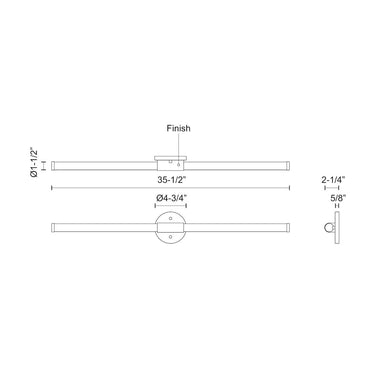 Kuzco Akari VL18536 36 Inch LED Vanity Light 3