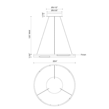 Kuzco Anello Minor PD52724 24 Inch LED Pendant 2