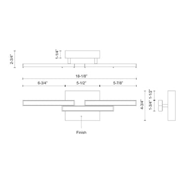 Kuzco Anello Minor VL52718 18 Inch LED Vanity Light 1