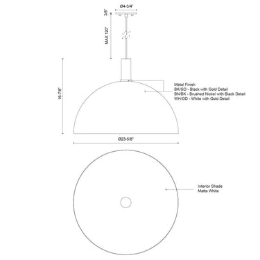 Kuzco Archibald 24-in Pendant 6