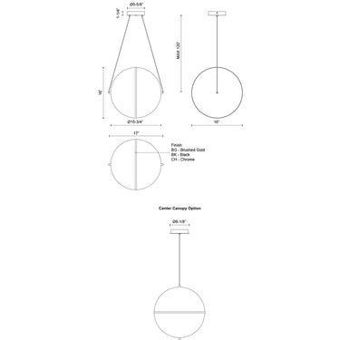Kuzco Aries PD76716 16 Inch LED Pendant 2