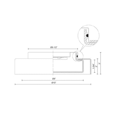 Kuzco Aston FM48610 10 Inch LED Flush Mount 2