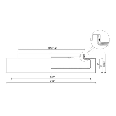 Kuzco Aston FM48618-5CCT 18 Inch LED Flush Mount 2
