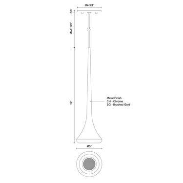 Kuzco Bach 402601-LED 5 Inch LED Pendant 2
