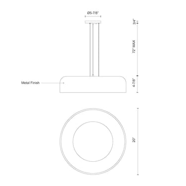 Kuzco Beacon PD13120 20 Inch LED Pendant 2