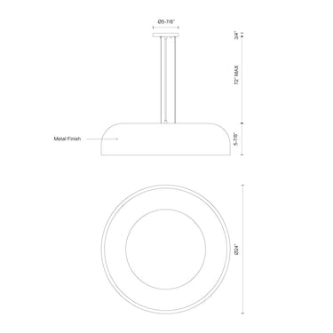 Kuzco Beacon PD13124 24 Inch LED Pendant 2