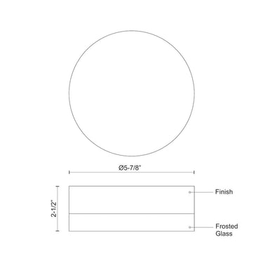 Kuzco Bedford FM3506 6 Inch LED Flush Mount 2