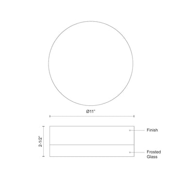 Kuzco Bedford FM3511 11 Inch LED Flush Mount 2