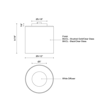 Kuzco Birch FM53509 9 Inch LED Flush Mount 2