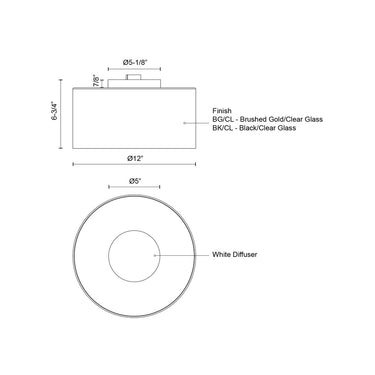 Kuzco Birch FM53512 12 Inch LED Flush Mount 2