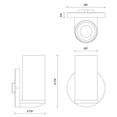 Kuzco Birch WS53505 3 Inch LED Wall Sconce 2