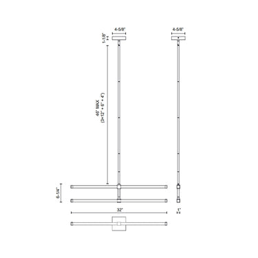 Kuzco Blade CH23532 32 Inch LED Chandelier 2