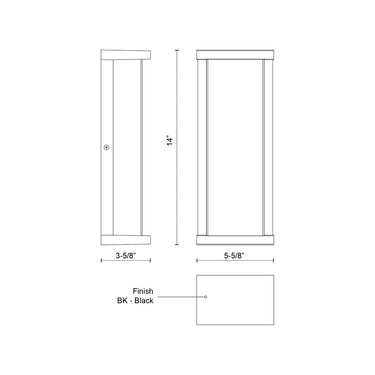 Kuzco Bravo EW70714-BK 4 Inch LED Exterior Wall Sconce 1