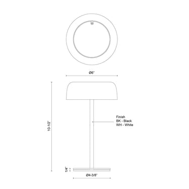 Kuzco Brilla TL68211 11 Inch LED Table Lamp 4