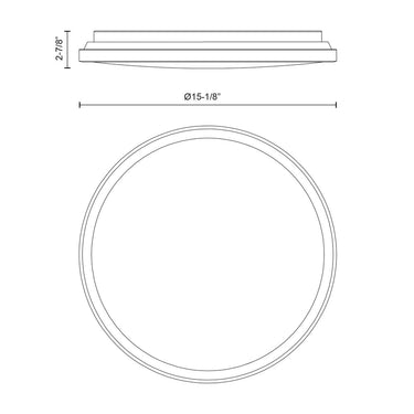 Kuzco Brook FM43315 15 Inch LED Flush Mount 1