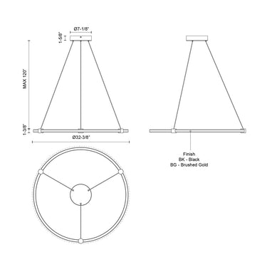 Kuzco Bruni PD24732 32 Inch LED Pendant 3
