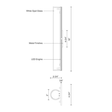 Kuzco Bute WS8318 18 Inch LED Wall Sconce 2