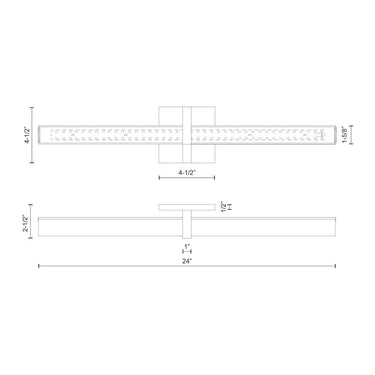 Kuzco Camden VL17324-CH 24 Inch LED Vanity Light 2