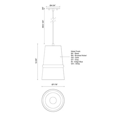 Kuzco Castor 492208 8 Inch Pendant 2