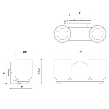 Kuzco Cedar VL52512 12 Inch LED Vanity Light 2