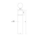 Kuzco Chadworth EB46430-BK-UNV 30 Inch LED Exterior Bollard 1
