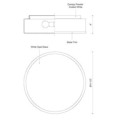 Kuzco Charlie 599002 12 Inch Flush Mount 2