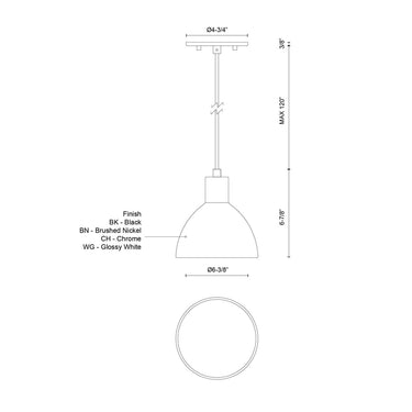 Kuzco Chroma PD1706 6 Inch LED Pendant 2