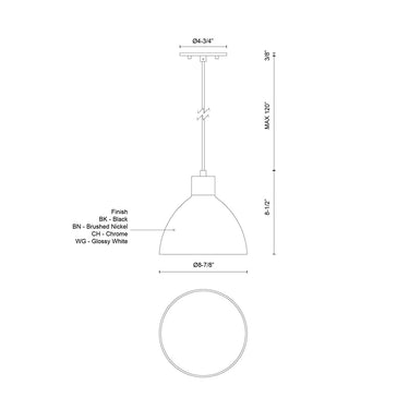 Kuzco Chroma PD1709 9 Inch LED Pendant 3
