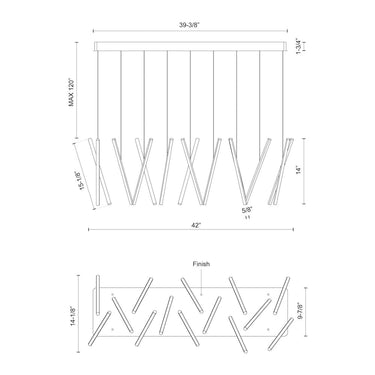 Kuzco Chute LP14840 40 Inch LED Linear Pendant 2