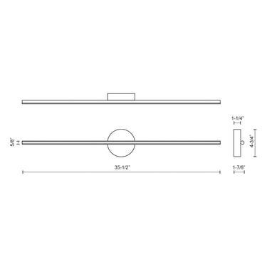 Kuzco Chute WS14935 35 Inch LED Wall Sconce 2