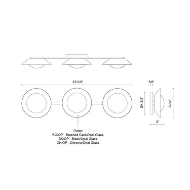 Kuzco Cleo VL77923 23 Inch LED Vanity Light 4