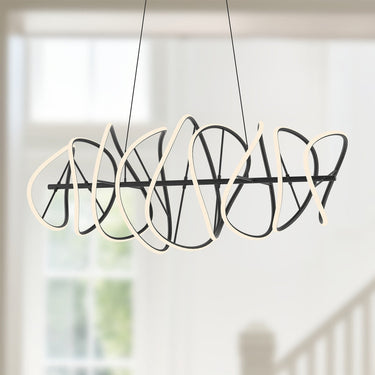 Kuzco Collide CH96442-BK-UNV-010 44 Inch LED Chandelier 2