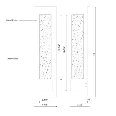Kuzco Copenhagen EW48212-BK 12 Inch LED Exterior Wall Sconce 2