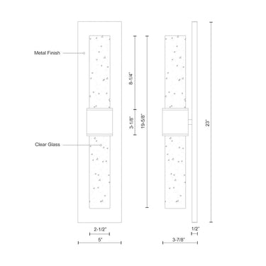 Kuzco Copenhagen EW48218-BK 18 Inch LED Exterior Wall Sconce 2
