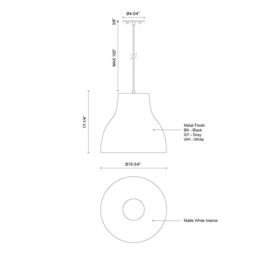 Kuzco Cradle 494216 16 Inch Pendant 2