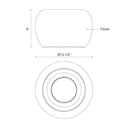 Kuzco Croft FM44614-BK/WH 14 Inch LED Flush Mount 5