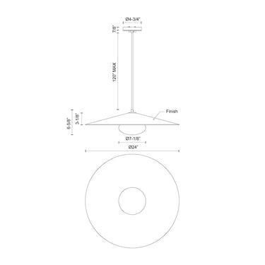 Kuzco Cruz PD22824 24 Inch LED Pendant 4