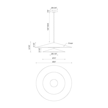 Kuzco Cruz PD22907 24 Inch LED Pendant 6