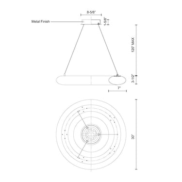 Kuzco Cumulus PD80730-UNV-010 30 Inch LED Pendant 2